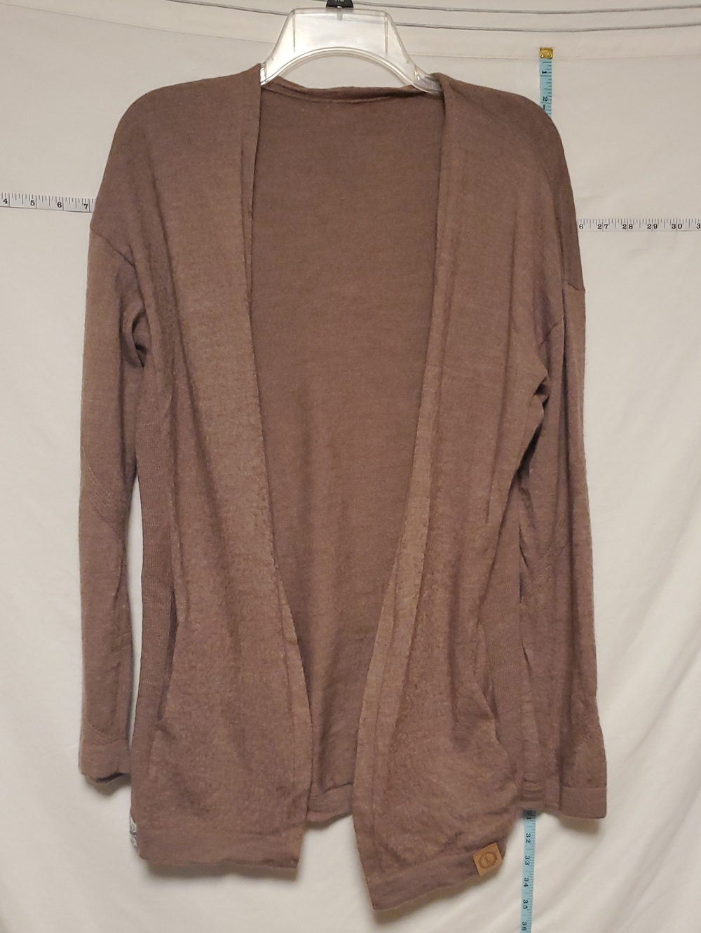 Women's Alpaca Open-Front Brown Cardigan Sweater Lg Luxury Soft Lagenlook Layer